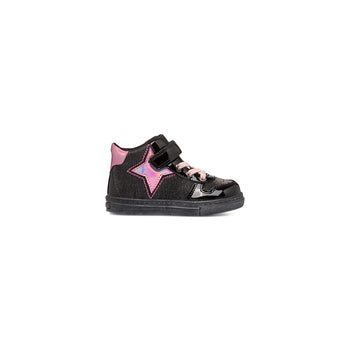 Sneakers alte nere da bambina con maxi-cuore rosa Le scarpe di Alice, Scarpe Primi passi, SKU k213000114, Immagine 0